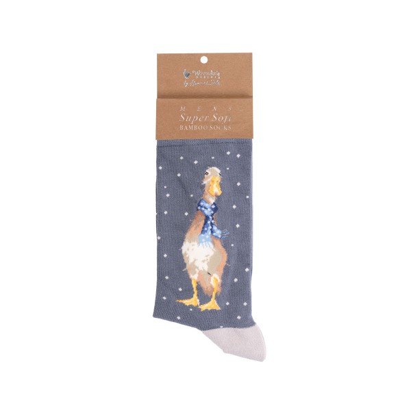 Wrendale Männersocken XSOCKM004 "Christmas Scarves" - Ente