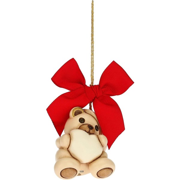 Weihnachtswelt von Thun Schmuckhänger Teddy mit Herz (S3145A82) 6,5 cm (limitiert)
