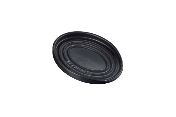 Le Creuset Poterie 71507150000099 Löffelablage Oval - Schwarz Matt