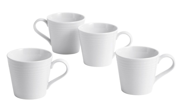 Royal Doulton Gordon Ramsay Maze White Becher mit Henkel 0,4L Set 4-tlg.