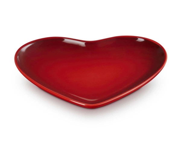 Le Creuset Steinzeug 80255230600099 Herzteller 23cm - Kirschrot