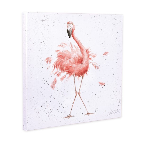 Wrendale Leinwand-Kollektion CANM-OC005 &quot;Birthday girl&quot; - Flamingo - 50cm