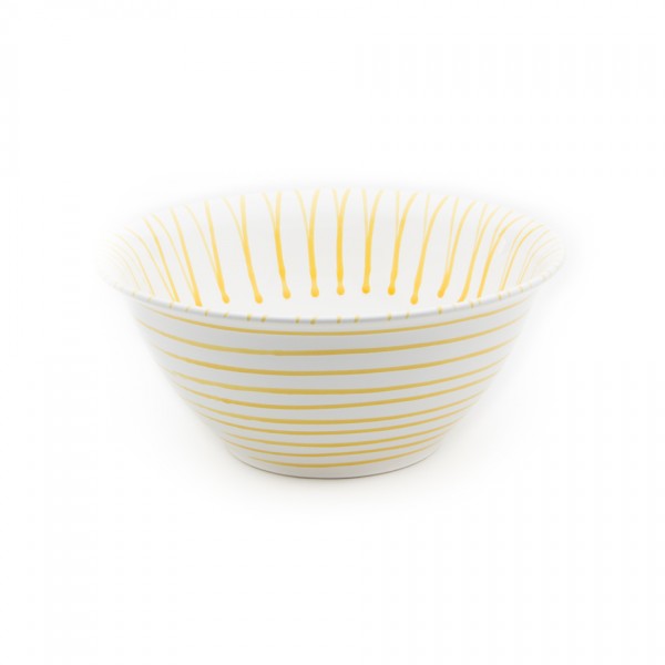 Gmundner Keramik Gelbgeflammt Salatschüssel rund classic (SRSA33) 33 cm