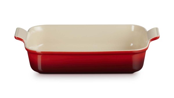 Le Creuset Steinzeug 71102320600001 Auflaufform rechteckig Tradition 32cm 4L - Kirschrot
