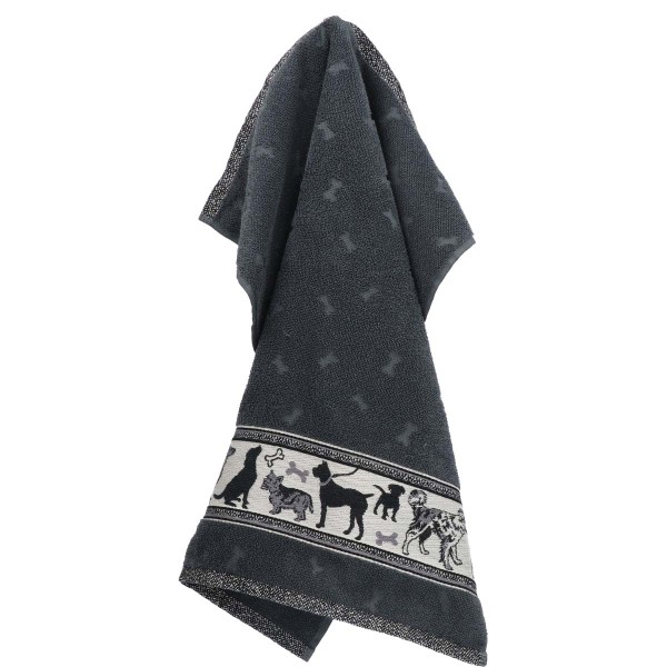 Bunzlau Castle 6325-G Küchenhandtücher Dogs Anthrazit