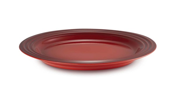 Le Creuset Steinzeug 70203220607080 Frühstücksteller 22cm - Kirschrot